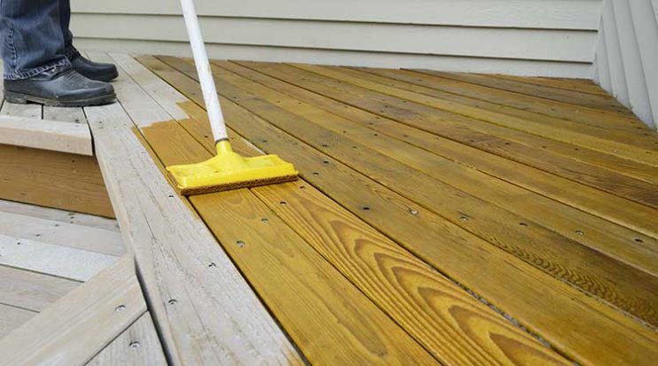 Clewiston, Florida Rotten wood restoration deck sealing and painting